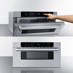 Thumbnail image #4 for Summit Commercial MDR30SS 30-Inch Built-In Drawer Microwave Oven, 1.2 Cu. Ft., Push-Button Controls, Black Stainless Steel Door