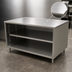 Thumbnail image #4 for BK Resources CST-2418 Open Front Chef Table Cabinet Base with 14 Gauge 304 Stainless Steel Top, 18 x 24 x 34-3/4 Inches