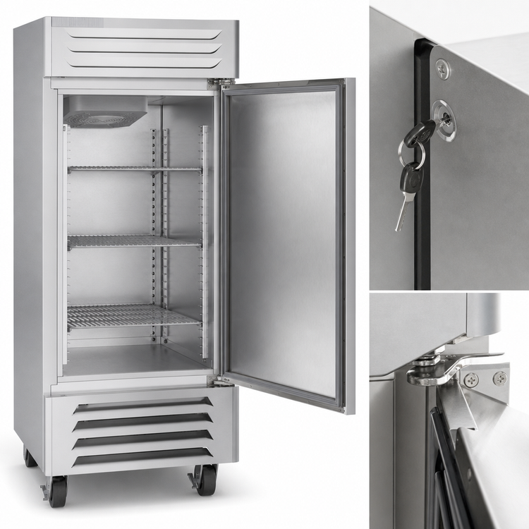 Product image #4 for Beverage-Air Vista® 1-Section Bottom-Mount Reach-In Freezer, 25.97 Cu. Ft., Solid Door, 30 Inch Wide