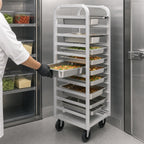 Thumbnail image #4 for Eagle Group Lifetime 4337-X Universal End-Load Roll-In Refrigerator Rack, Aluminum, 5-Inch Centers, 21-1/2 x 26 x 64 Inches