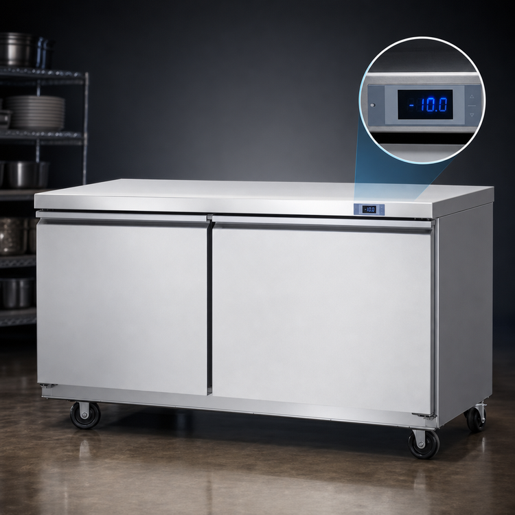 Product image #4 for Maxx Cold V-Series 48-Inch Undercounter Freezer with 2 Solid Doors, 14.1 Cu. Ft.