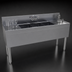 Thumbnail image #4 for Glastender Three-Compartment Underbar Sink Unit with Dual Drainboards, 60