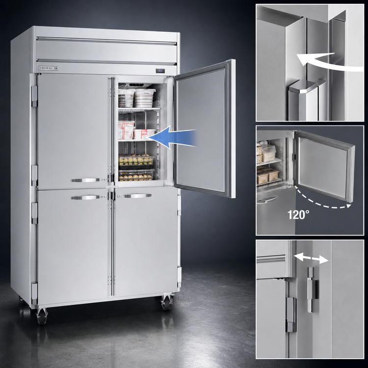 Product image #4 for Beverage-Air Horizon Series Two-Section Reach-In Freezer with Four Half Solid Doors, Top-Mount Self-Contained Refrigeration, 45.2 Cu. Ft.