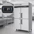 Thumbnail image #4 for Turbo Air M3 42.1 Cu. Ft. Two-Section Reach-In Refrigerator with 4 Half-Hinged Solid Doors, Top Mount Self-Contained