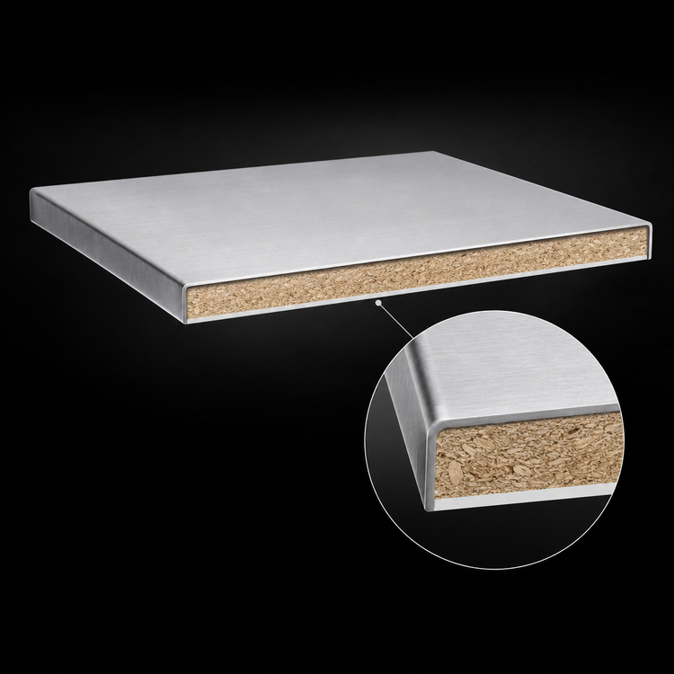 Product image #5 for John Boos Stainless Steel Countertop, 24-Inch x 25-Inch, 1-1/2-Inch Thick, No Backsplash