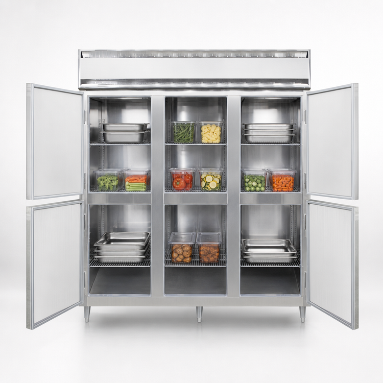 Product image #4 for Continental Refrigerator Designer Line DL3WE-PT-HD Three-Section Extra Wide Pass-Thru Heated Holding Cabinet