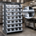 Thumbnail image #4 for Quantum 36 x 36 x 63-1/2 Inch Double-Sided Sloped Pick Rack with 64 Clear Bins