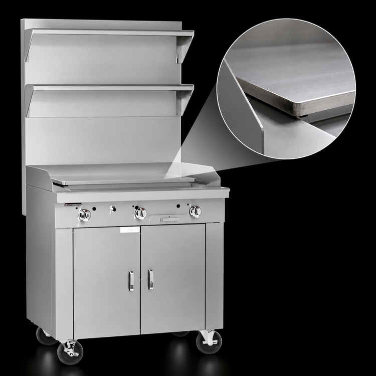 Product image #4 for Southbend Platinum Heavy-Duty 32-Inch Gas Plancha Griddle Sectional Range with Cabinet Base
