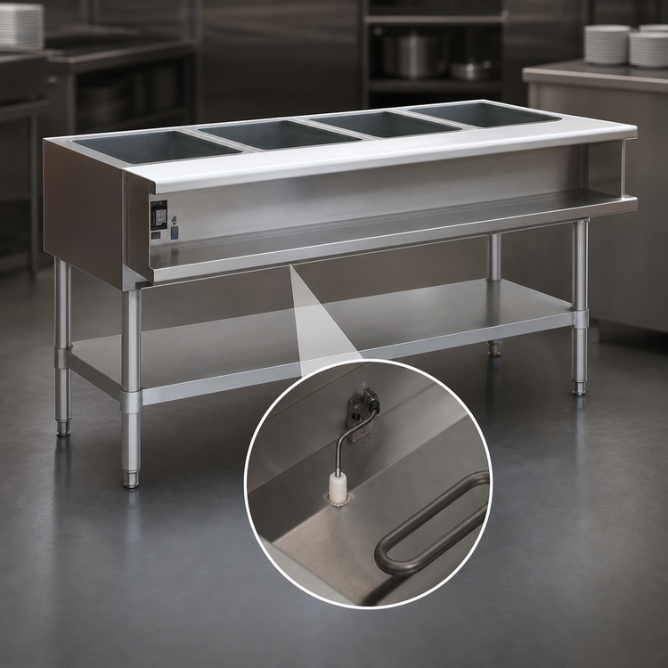 Product image #4 for Eagle Group SWT4-208 4-Well Electric Water Bath Hot Food Table with AutoFill