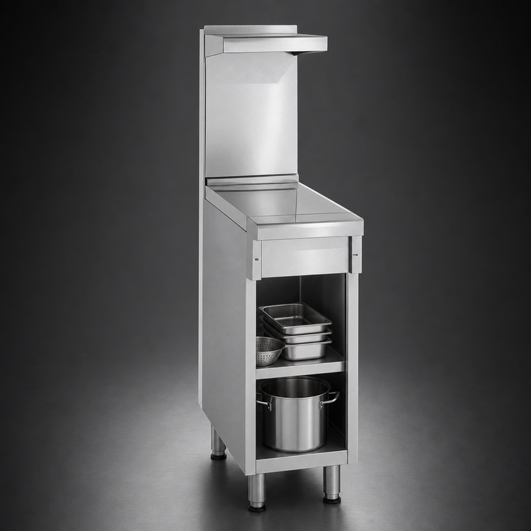 Product image #4 for Imperial Pro Series 24-Inch Stainless Steel Range Match Spreader Cabinet with Open Base and Bottom Shelf