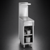 Thumbnail image #4 for Imperial Pro Series 24-Inch Stainless Steel Range Match Spreader Cabinet with Open Base and Bottom Shelf