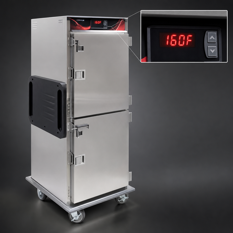 Product image #4 for Cres Cor Mobile Insulated Heated Holding Cabinet with Dutch Doors, 9 Full-Size Sheet Pan Capacity, 120V