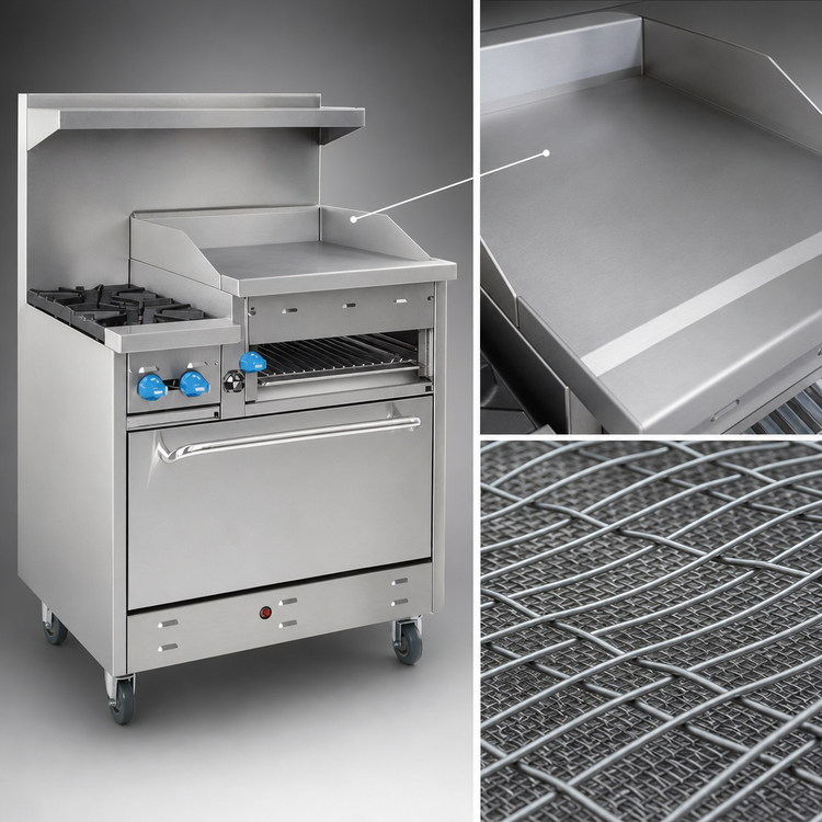Product image #4 for Comstock-Castle 36-Inch Gas Raised Griddle Range with 2 Open Burners, 24-Inch Griddle and 31.5-Inch Oven