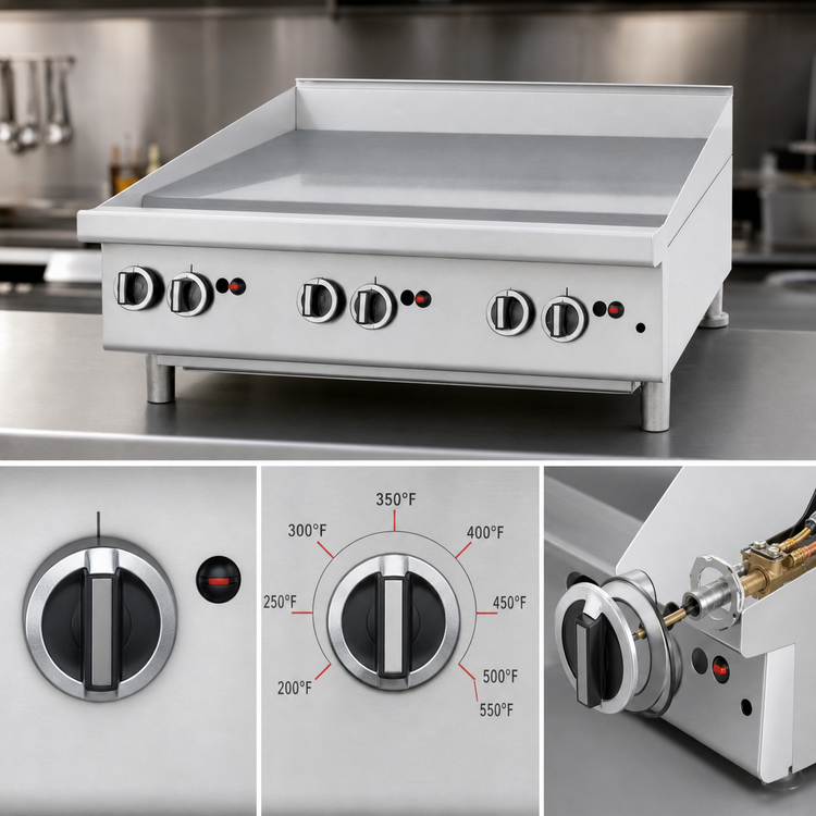 Product image #4 for Garland U.S. Range UTGG24-GT24M 24-Inch Heavy-Duty Countertop Gas Griddle with Thermostatic Controls, 56,000 BTU