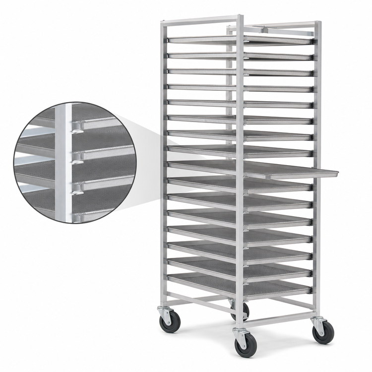 Product image #4 for Channel Manufacturing 15-Screen Capacity End-Load Aluminum Donut Screen Rack for 23" x 33" Screens