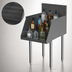 Thumbnail image #4 for Top Shelf TS Series 18-Inch Wide Modular Stainless Steel Liquor Bottle Display Unit, 5-Step, Freestanding