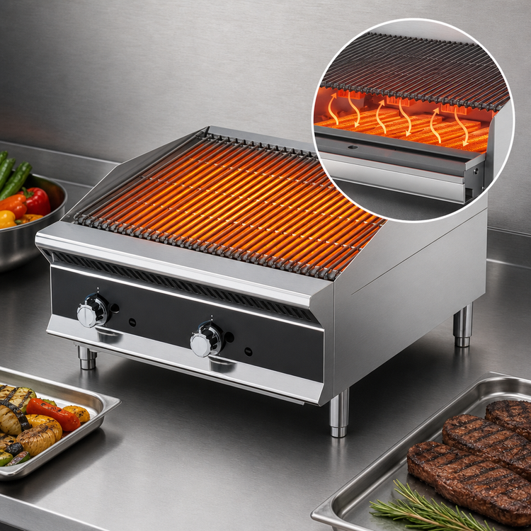Product image #4 for Vollrath 36-Inch Medium-Duty Countertop Gas Charbroiler, Radiant, Stainless Steel