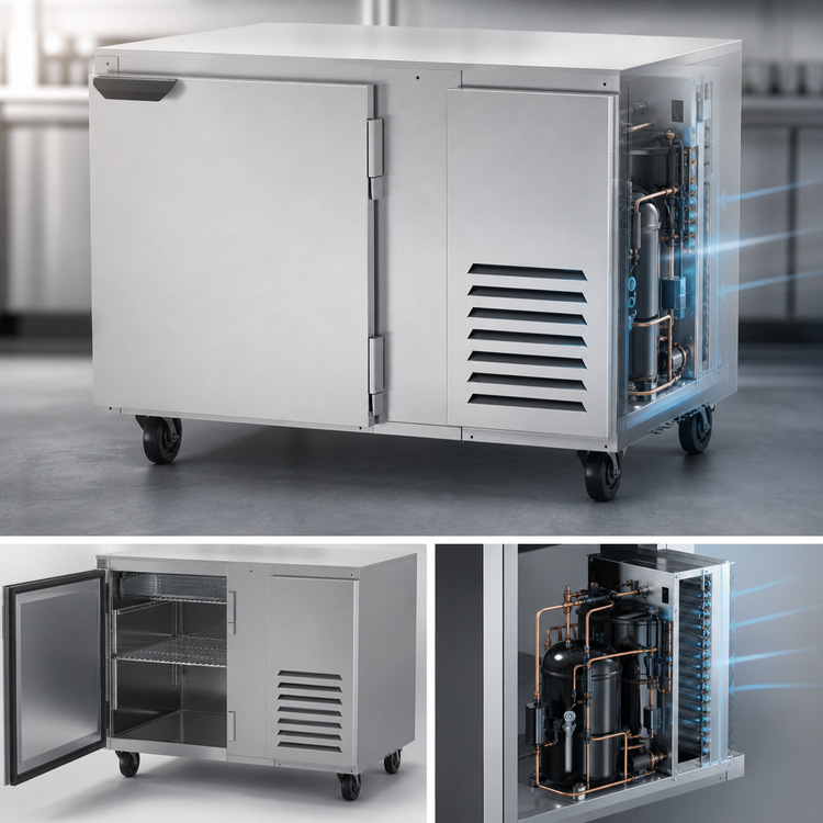 Product image #5 for Beverage-Air 46-Inch Undercounter Side-Mount Refrigerator, 1-Section, 10.8 Cu. Ft.
