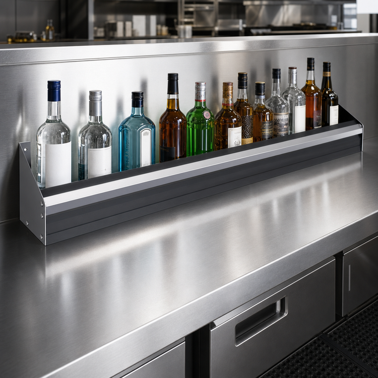 Product image #4 for Krowne Royal Series 66-Inch Built-In Single Speed Rail, Stainless Steel