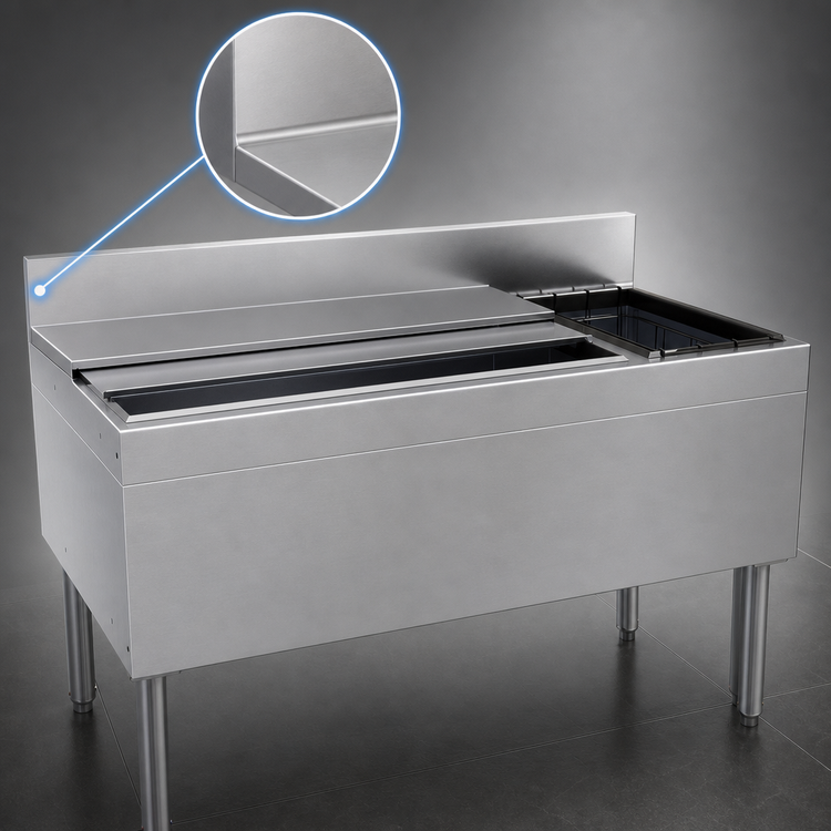 Product image #4 for Glastender 36-Inch Right Bottle Well Combo Ice Bin/Cocktail Unit with 10-Circuit Cold Plate