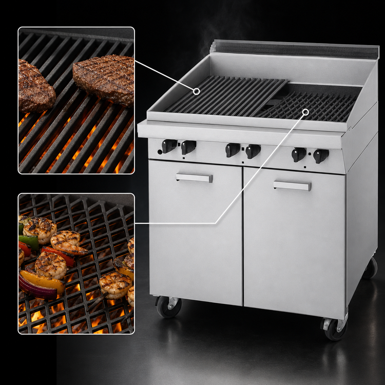 Product image #4 for Garland Master Series 17-Inch Gas Range-Match Charbroiler with Storage Base