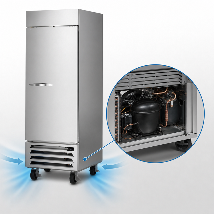 Product image #5 for Beverage-Air Horizon Series One-Section Bottom-Mount Reach-In Freezer with Right-Hand Solid Door, 19.08 Cu. Ft.