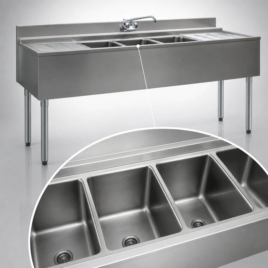 Four Deep-Drawn Compartments