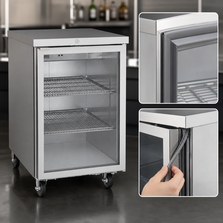 Product image #4 for Beverage-Air 24-Inch Single-Section Glass Door Back Bar Cooler, 7.66 Cu. Ft., Stainless Steel