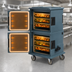 Thumbnail image #5 for Cambro Ultra Camcart H-Series Heated Front-Loading 2-Compartment Food Pan Carrier, Both Doors Heated, 110V, Granite Gray