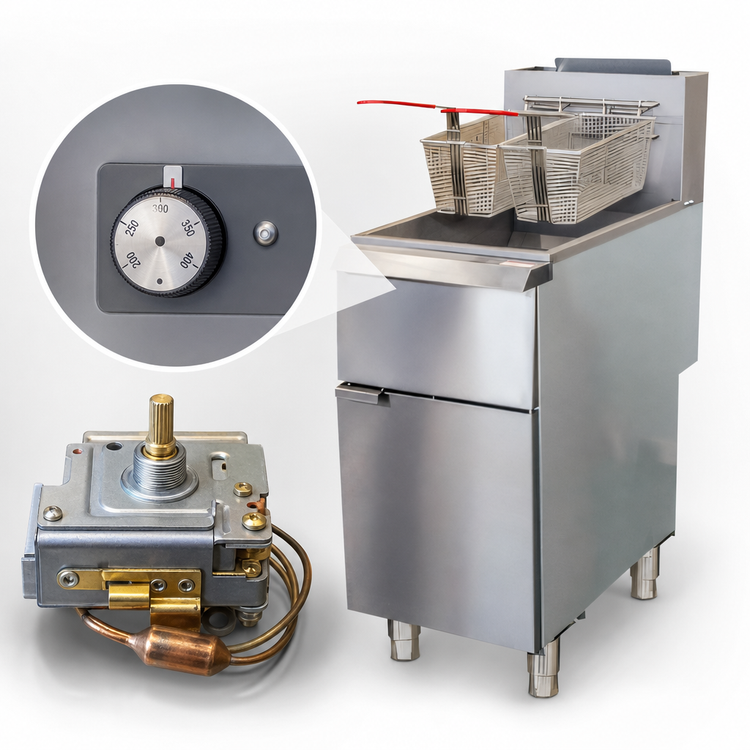 Product image #4 for IKON Cooking 75-80 lb LP Gas Restaurant Fryer with Millivolt Controls