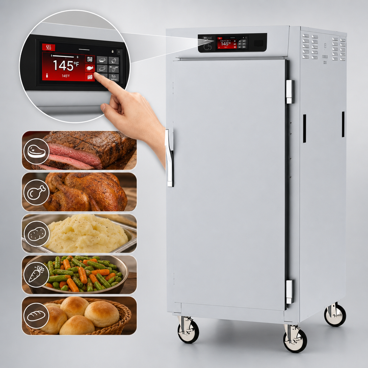 Product image #4 for Metro C5 8 Series Controlled Temperature Holding Cabinet, 3/4 Height, Mobile, Solid Doors, Universal Wire Slides