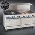 Thumbnail image #4 for Comstock-Castle 72-Inch Commercial Gas Range with 6 Star Burners, 36-Inch Griddle, and Double Ovens