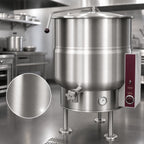 Thumbnail image #4 for Crown EL-30 30 Gallon Electric Stationary Steam Kettle with 2/3 Jacket