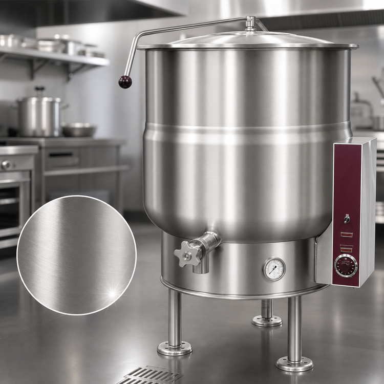 Product image #4 for Crown EL-30 30 Gallon Electric Stationary Steam Kettle with 2/3 Jacket
