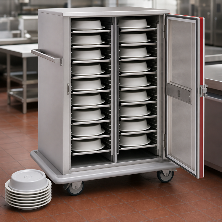 Product image #4 for Classic Carter Mobile Insulated Banquet Holding Cabinet, Single Door, 120 Covered Plates
