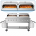 Thumbnail image #4 for KoolMore Commercial Outdoor Mobile Charbroiler Grill with Dual 30-Inch Pizza Ovens and 8 Burners