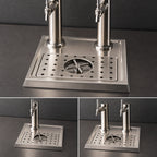 Thumbnail image #4 for Micro Matic USA DP-1604 Surface-Mount Platform Drip Tray for 1-2 Faucets, 15-3/4" Square, Polished Stainless Steel
