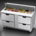 Thumbnail image #5 for Beverage-Air SPED60HC-16-4 Two-Section Sandwich Prep Table with 4 Drawers and 16-Pan Standard Top