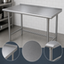 Thumbnail image #4 for Advance Tabco 108-Inch x 24-Inch Stainless Steel Work Table with 1-1/2-Inch Rear Up-Turn and Open Base