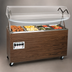 Thumbnail image #4 for Vollrath 2-Series Affordable Portable 4-Well Electric Hot Food Station with Buffet Breath Guard, Cherry Woodgrain