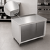 Thumbnail image #4 for John Boos Open Front Cabinet Base Work Table, 72 x 24 Inches, 16-Gauge Stainless Steel Top, 1-1/2 Inch Rear Riser