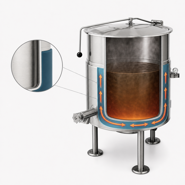 Product image #4 for Cleveland Range KEL40 40-Gallon Electric Tri-Leg 2/3 Steam-Jacketed Kettle