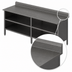 Thumbnail image #4 for 16-Gauge 300-Series Stainless Steel Enclosed Base Work Table with Open Front, 5-Inch Backsplash, and Stallion Safety Edge, 132 x 30 Inches