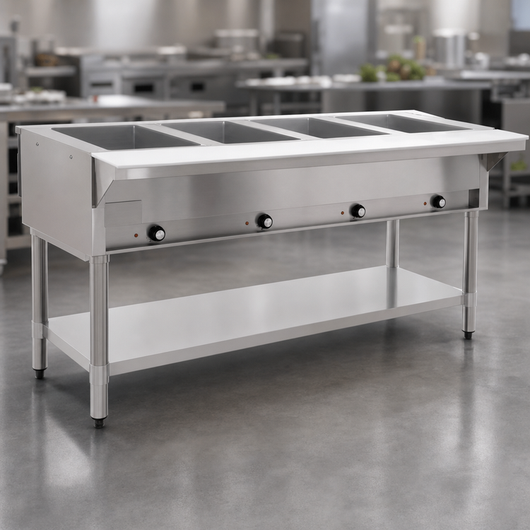 Product image #4 for Eagle Group SDHT5-240-3 Electric Open Base Hot Food Table, 5-Well, 79 Inch, 240V, 3-Phase