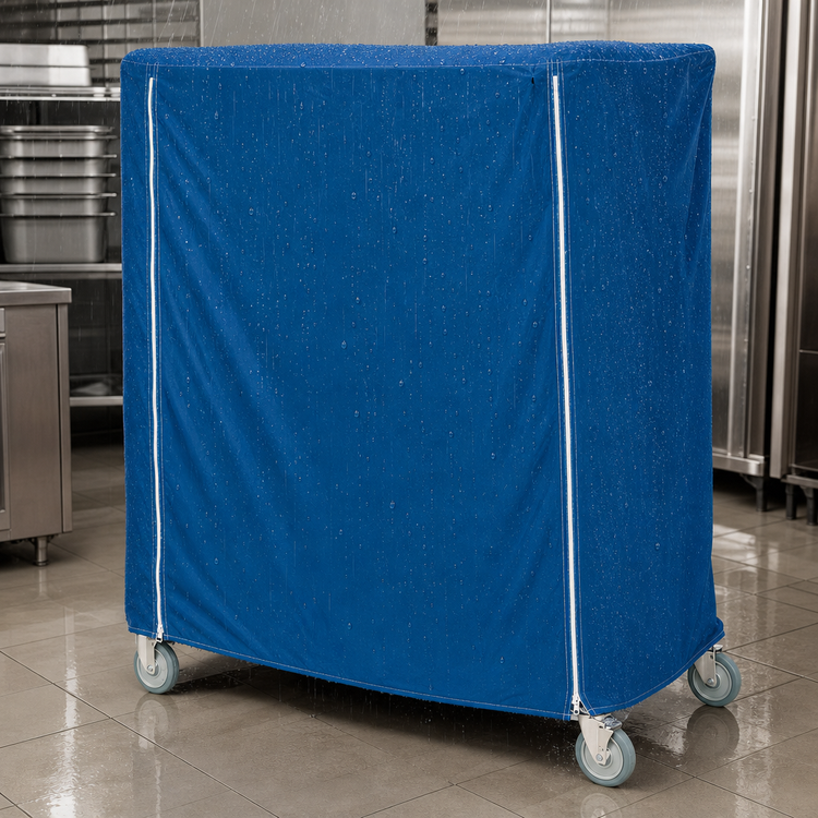 Product image #4 for Metro Mariner Blue Waterproof Cart Cover for 48 x 24 x 54 Inch Queen Mary and Banquet Carts