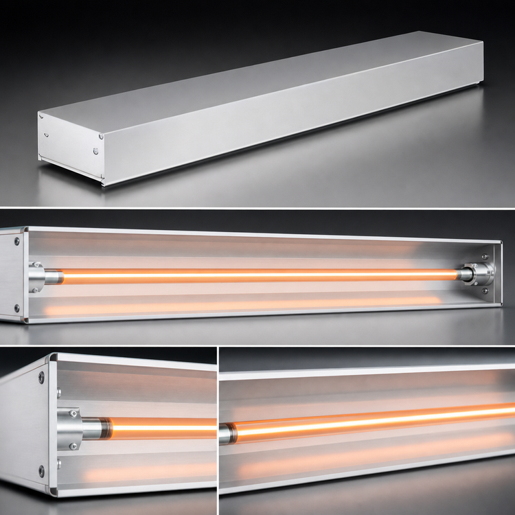 Product image #4 for Hatco Glo-Ray 48-Inch Infrared Strip Heater, 800 Watt, 120V, Single Rod, Aluminum