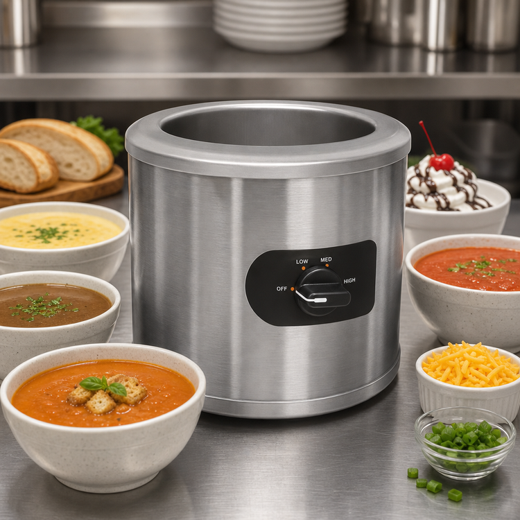 Product image #4 for Countertop Round Cooker/Warmer, 11 Quart, 220V, Stainless Steel