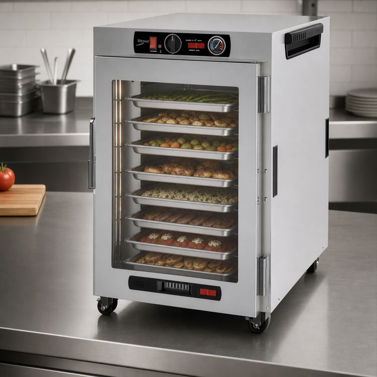 Product image #5 for Metro HotBlox™ Wide 8-Pan Insulated Holding Cabinet, Undercounter, Analog, Clear Door