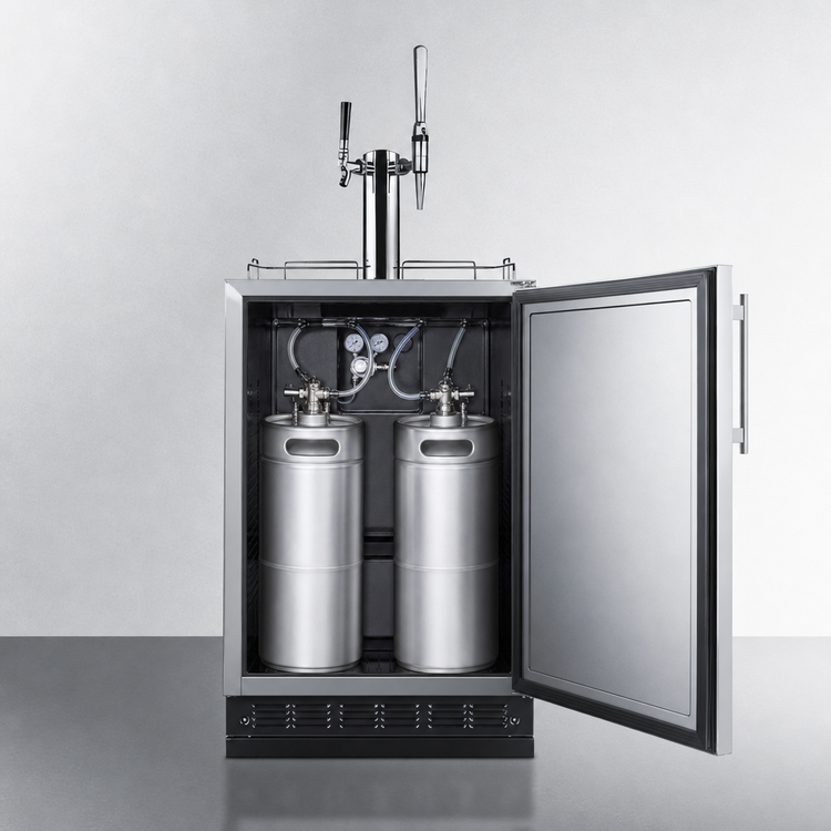 Product image #4 for Summit Commercial 24-Inch Dual Tap Cold Brew/Nitro Coffee Kegerator, 5.3 Cu. Ft., Convertible Refrigerator