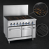 Thumbnail image #4 for Imperial Pro Series 48-Inch Gas Charbroiler Range Match with (2) Space Saver Ovens